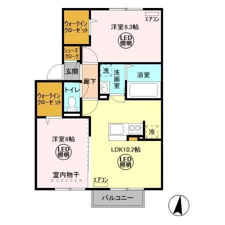 グランマーレ　Eの間取り