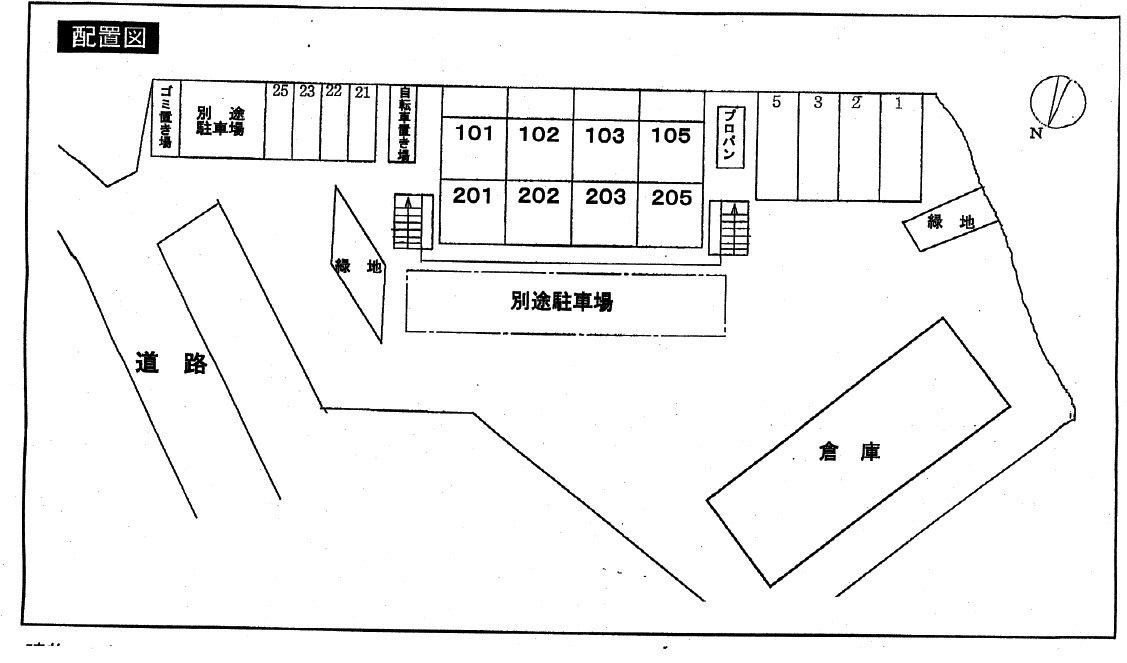 エルディム古谷の区画図