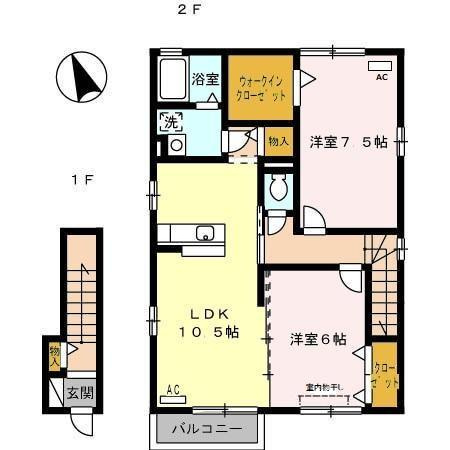 ハイツ花菱Ⅲの間取り