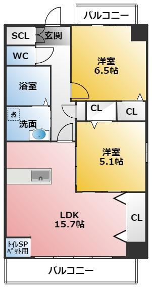 Ｃｒｅｃｅｒ（クレセール）の間取り