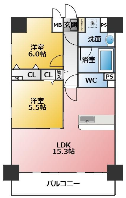 カーサ ジ マーレの間取り