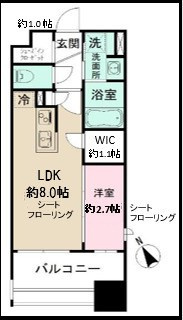 パークアクシス福岡県庁前の間取り