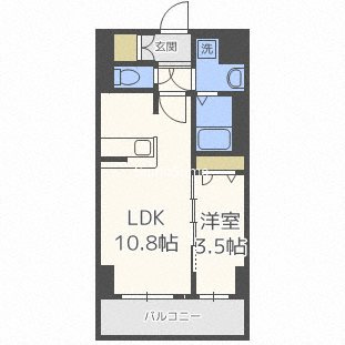 エスリード難波THE FIRSTの間取り