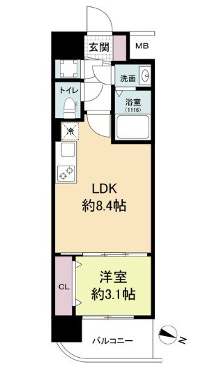 セレニテ神戸ミラクノールの間取り