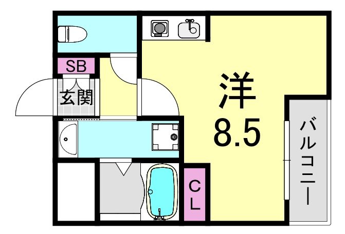 リバパレス靭公園の間取り