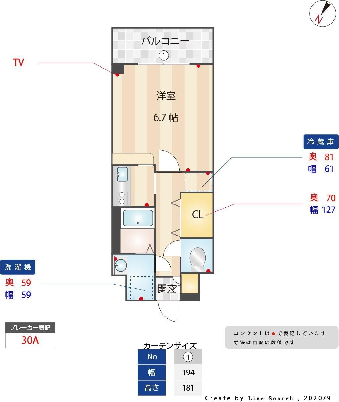サニーサイドアップの間取り