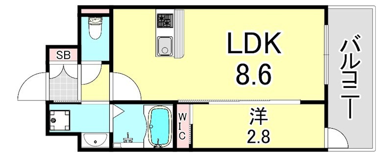 ソルテラスKOBE湊町の間取り