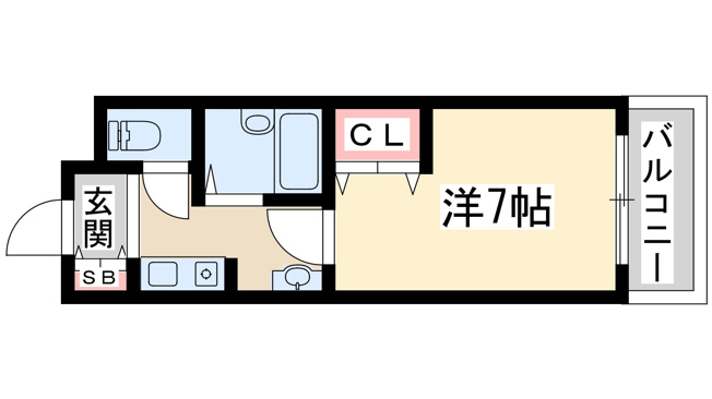 【間取り】 | シャトレ豊津1