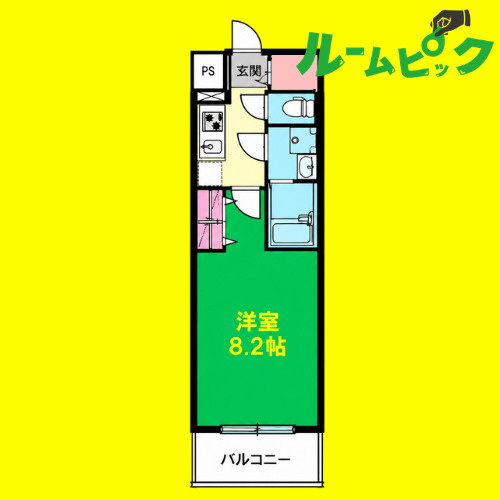 S-RESIDENCE金山altano(アルターノ)　名古屋市賃貸　仲介手数料無料の間取り