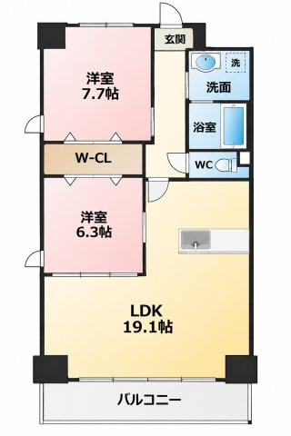 オルソパール伝馬の間取り