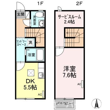 グレースタウン川津 Ａの間取り