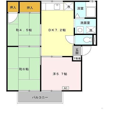 メューパレ松本Ⅰの間取り