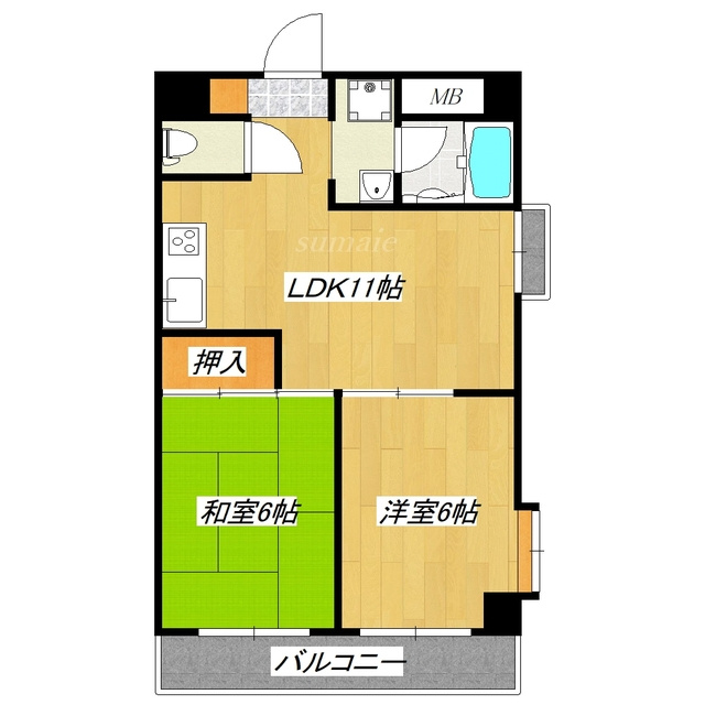 オーベルジュ桐ヶ丘の間取り|使いやすい間取りです☆
