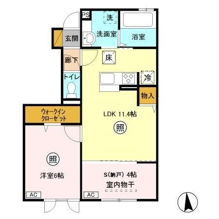 アクタス　Ｂの間取り