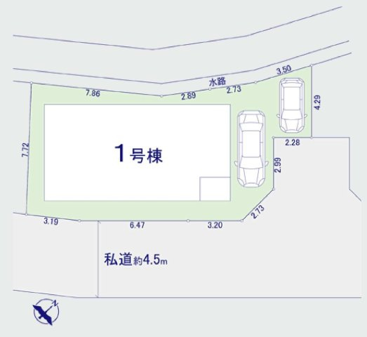 【横浜市旭区鶴ケ峰本町2丁目8-2新築戸建て】★仲介手数料無料★（不動丸小学校・鶴ケ峯中学校）の区画図