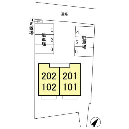 アンジューセオ　Aの区画図