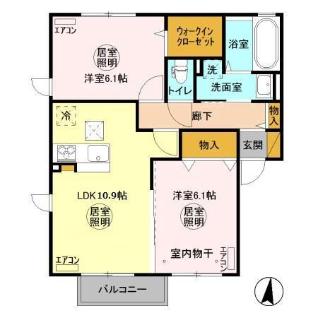 グランマーレ　Nの間取り