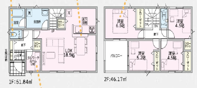【間取り】 | 大泉町寄木戸第17　クレイドルガーデン | 18帖超えLDKとテレワークルームを配置し、全居室収納やバルコニーを備えた機能的な4LDKです♪