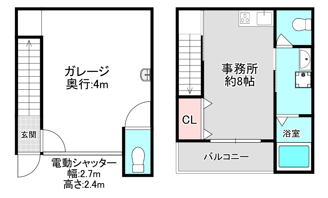 高宮2丁目ガレージの間取り