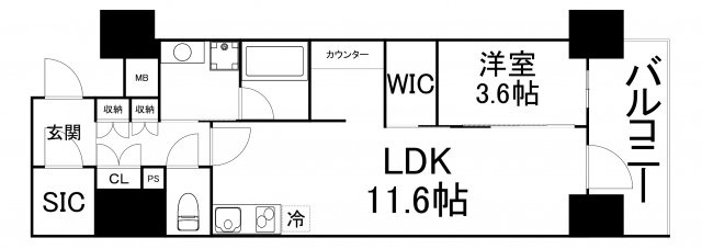 【間取り】 | コンフォリア・リヴ北久宝寺Q
