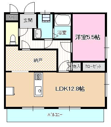コスモハイツⅡの間取り