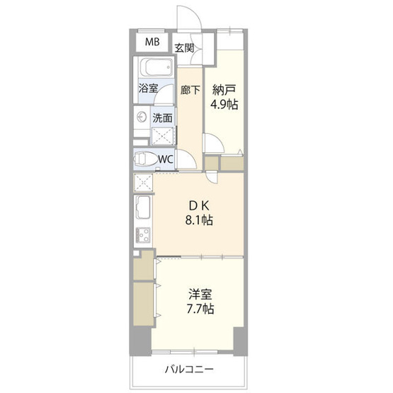 【間取り】 | オーベルグランディオ萩中２号棟（０１００６３）