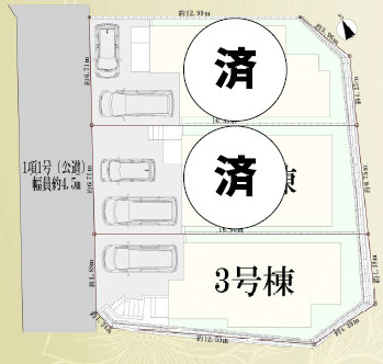 仲介手数料無料　横浜市中区本牧町１丁目の区画図