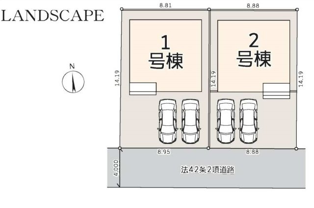 【横浜市瀬谷区阿久和西4丁目16-62全2棟新築戸建て】★仲介手数料無料★（原小学校・原中学校）の区画図