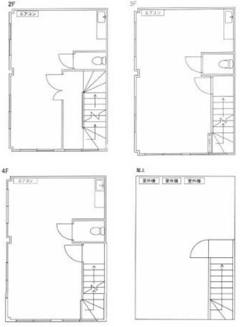 大阪市中央区内本町２丁目の店舗事務所の間取り