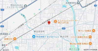 【地図】 | 高槻市津之江町ガレージハウス