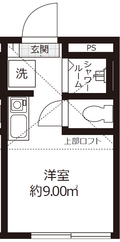 Studio Apartment東池袋の間取り