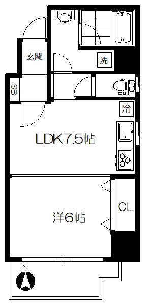 北新宿ロイヤルガーデンの間取り