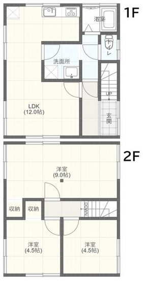 【間取り】 | （Ｔ０３４）東京都大田区東馬込１－１１－４戸建