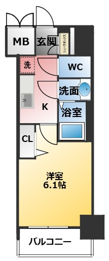 プレサンスSAKAEフロントの間取り