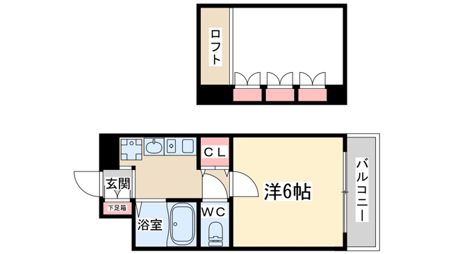 【間取り】 | エステムコート梅田茶屋町デュアルスペース