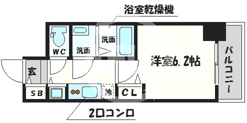 プレサンス高津公園ディオの間取り|プレサンス高津公園ディオ　開放的な間取