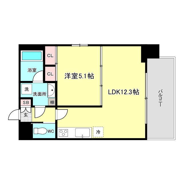 プレジオ阿波座の間取り