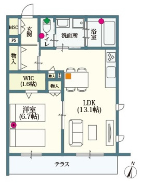 （シニア限定）ヘーベルVillage元住吉の間取り|収納豊富　ウォークインクローゼット　も付いてます！