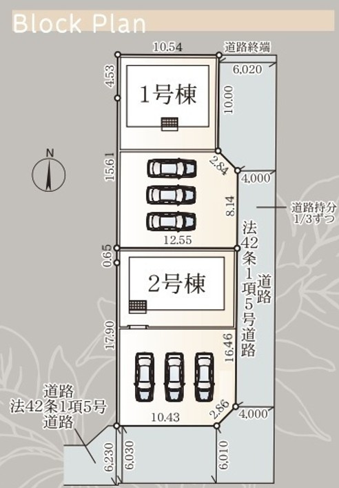 【新築戸建】　いわき市平泉崎第4の区画図|区画図です。ご参照ください。