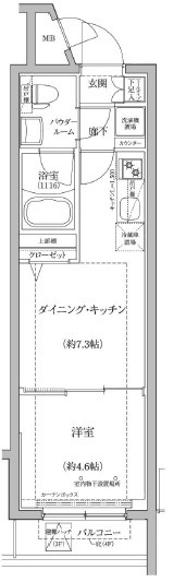 パティーナ蒲田　２０３号室の間取り