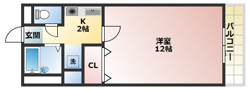 神戸市西区伊川谷町有瀬の賃貸マンションの間取り