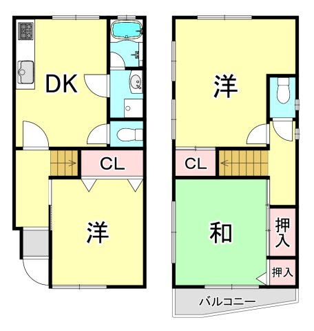 芦屋市翠ヶ丘町　テラスの間取り