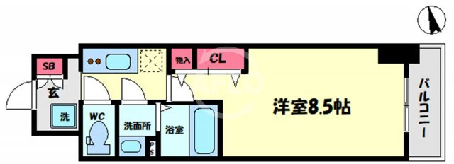ララプレイスOSAKA DOME CITYフトゥーロの間取り|ララプレイスOSAKA DOME CITYフトゥーロ　開放感ある間取り