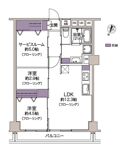 八王子スカイマンションの間取り|～京王八王子駅徒歩9分・八王子駅徒歩11分　耐震基準適合、フルリノベ済マンション～