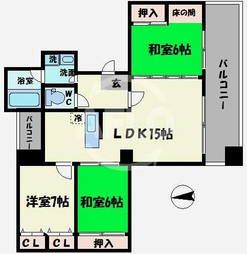 アルボール西道頓堀の間取り|アルボール西道頓堀　間取り