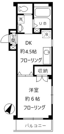 板橋区東山町の賃貸マンションの間取り