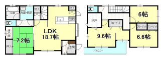 【間取り】 | 戸建　西長戸町