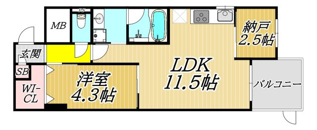 ディアコート野村の間取り