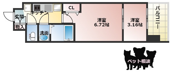 AELL OSAKA EASTの間取り