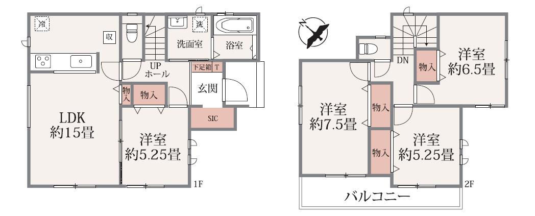 水戸市堀町　新築戸建の間取り